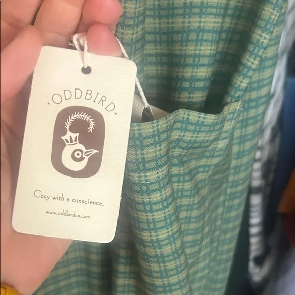 Oddbird Aydın Reversible House Dress - Green & Plaid - Picture 4 of 5